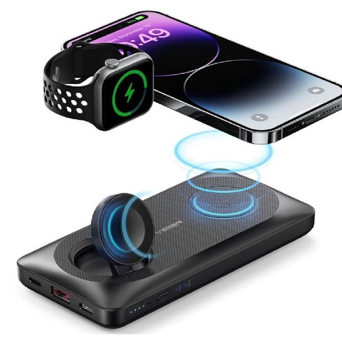 VEGER powerbank 10000 mAh z ładowaniem indukcyjnym kompatybilny z