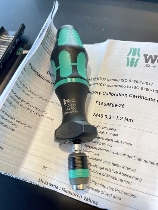 0,3-1.2 Nm Wera 7440 wkrętak dynamometryczny precyzyjny Thule iPhone