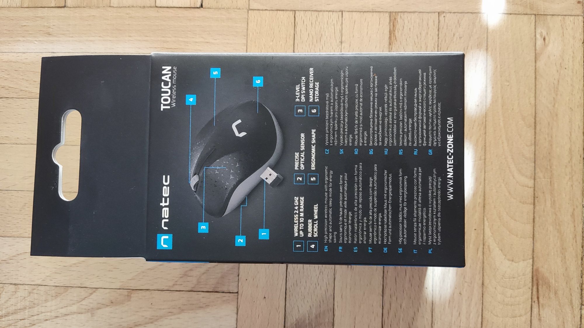 Mysz bezprzewodowa Natec Toucan 2,4 GHz 1600 dpi