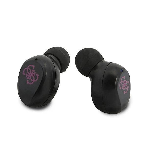 Słuchawki Bluetooth Guess TWS + stacja dokująca - różowe