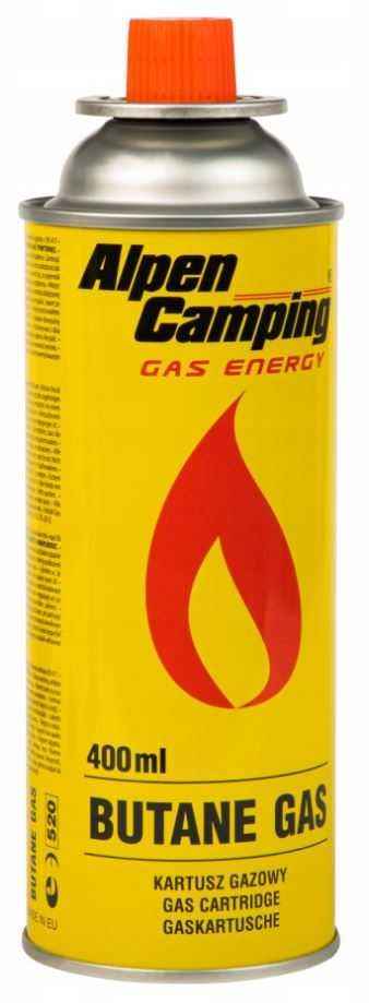 Zestaw 5 x GAZ KARTUSZ ALPEN CAMPING Nabój Gazowy 400ml do Kuchenka