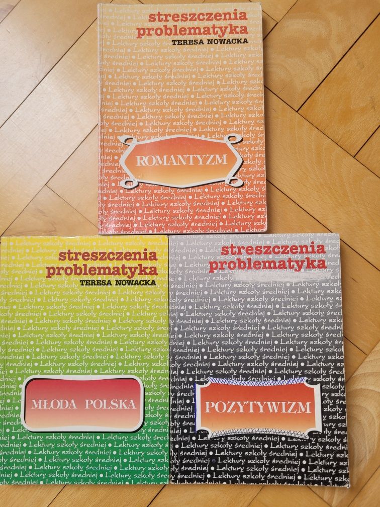 Książki " Romantyzm" , "Młoda Polska" , " Pozytywizm"
