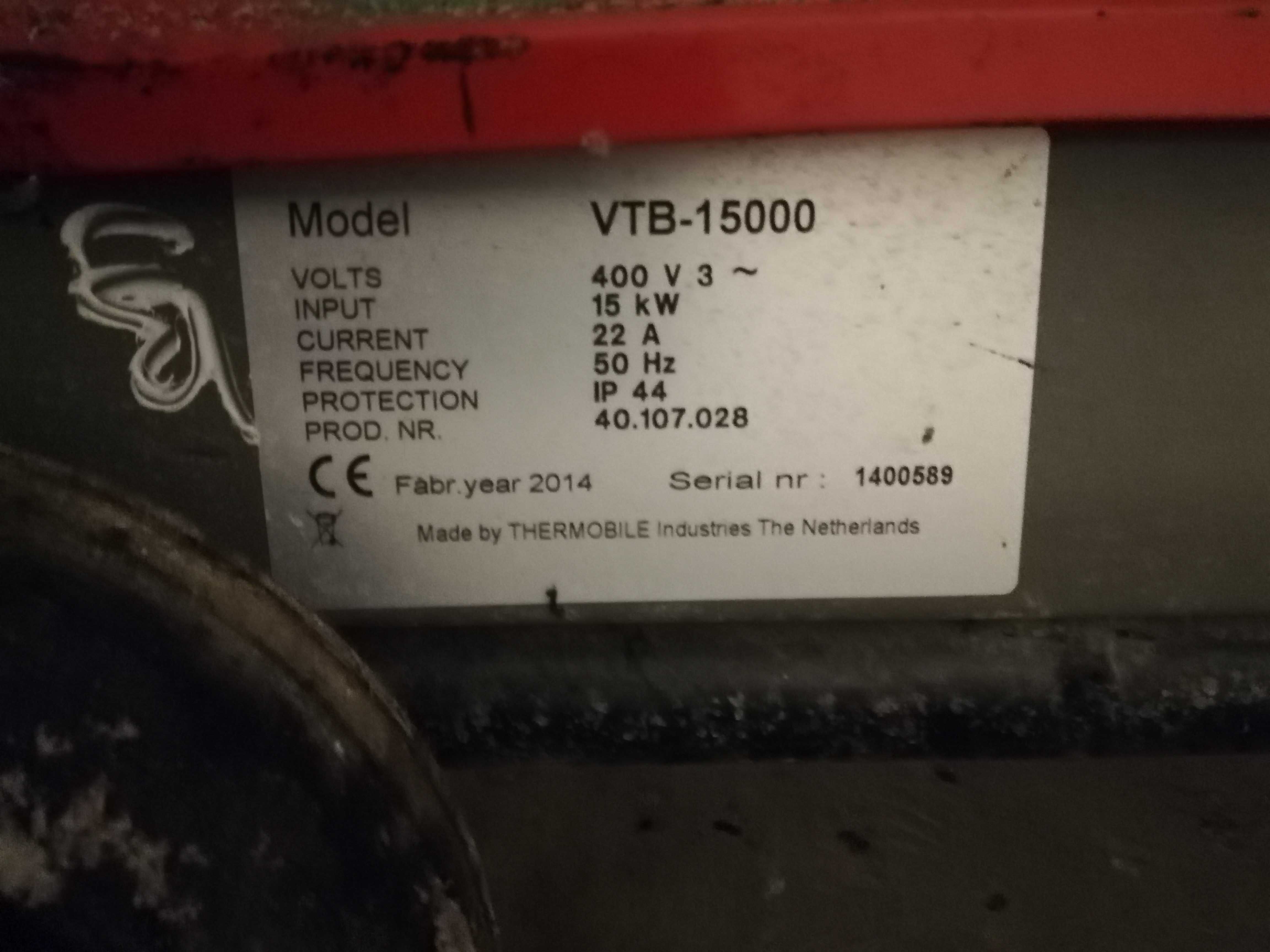 Nagrzewnica elektryczna namiot hala  15KW Thermobile VTB-15000