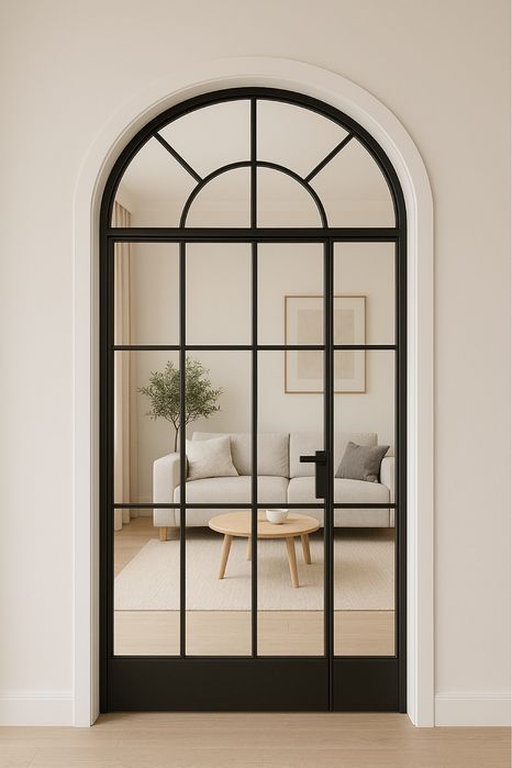 Drzwi loftowe, wiatrołap, stalowe