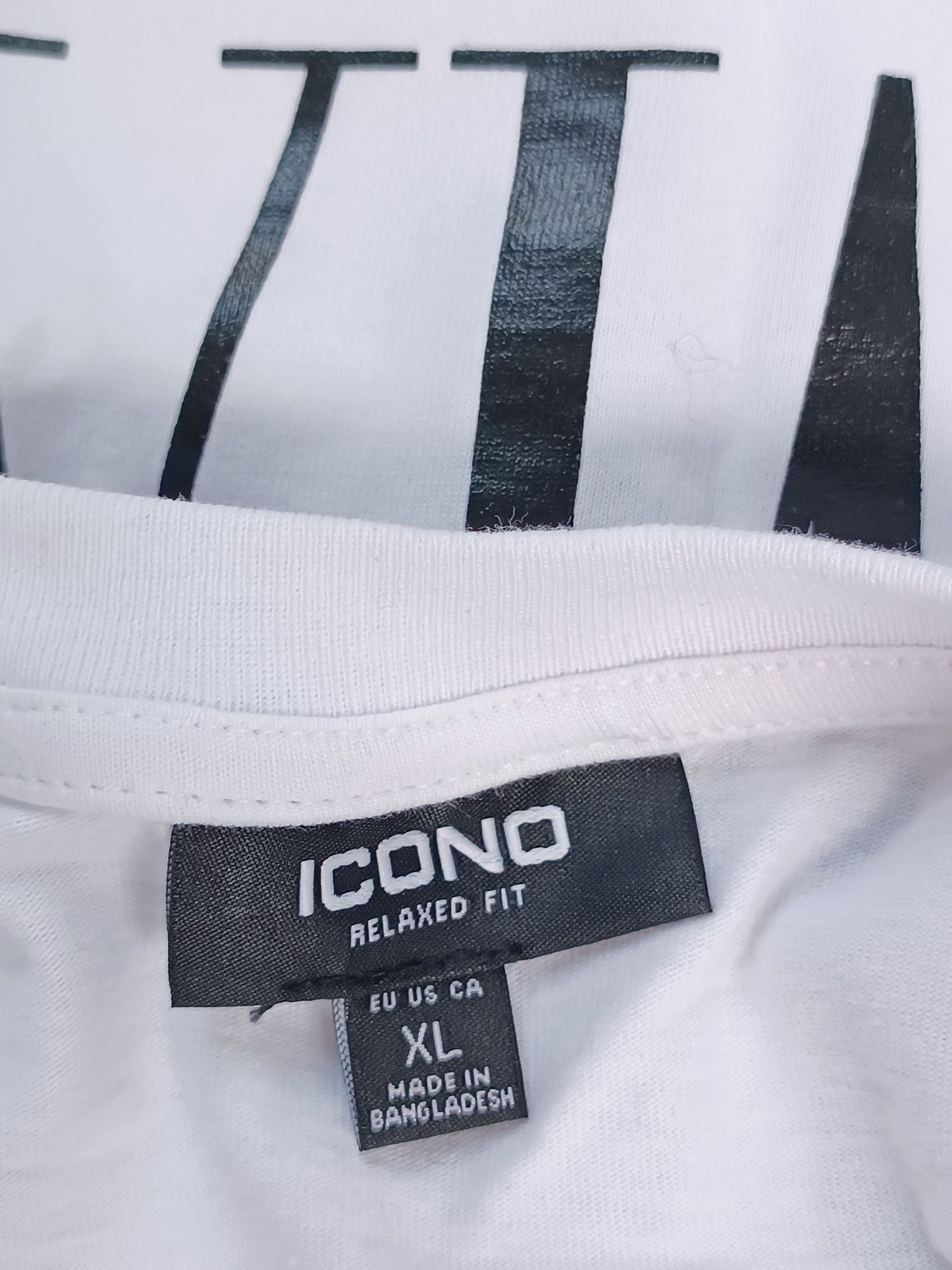 Icono bluza męska t-shirt z długim rękawem biała XL