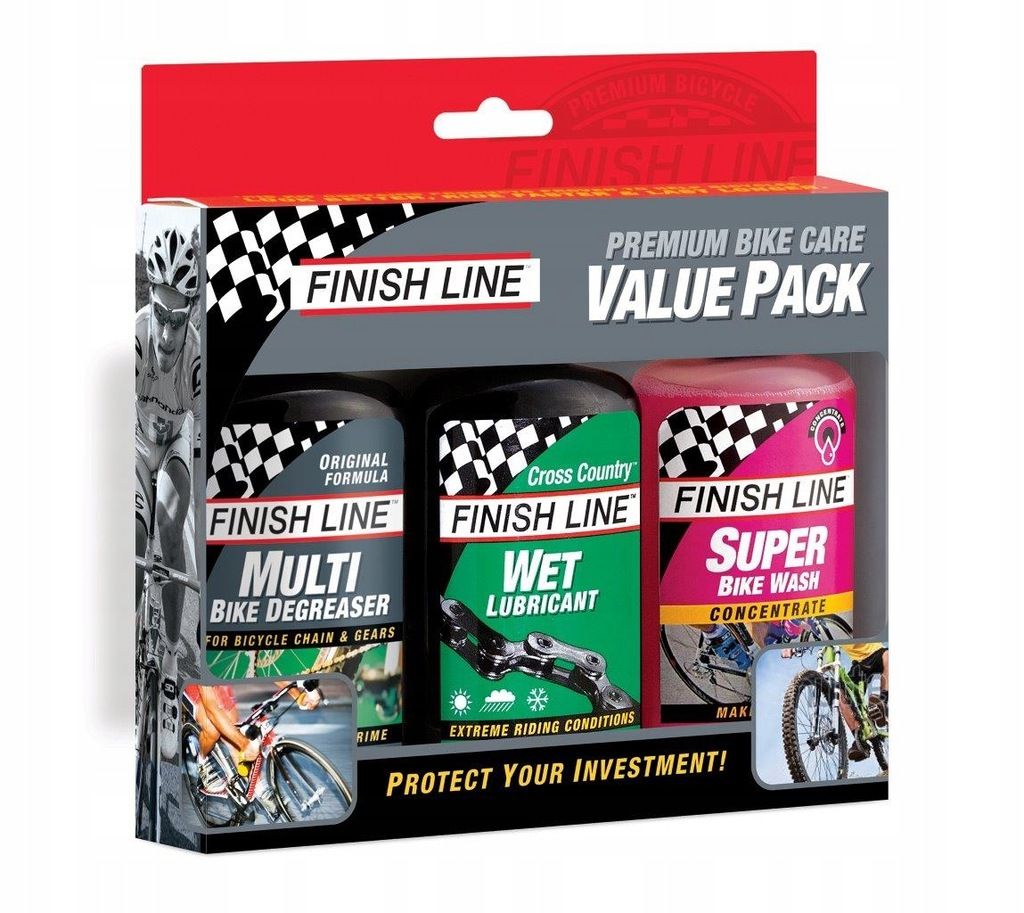 Zestaw Finish Line PREMIUM BIKE CARE smar WET/odtłuszczacz/do mycia