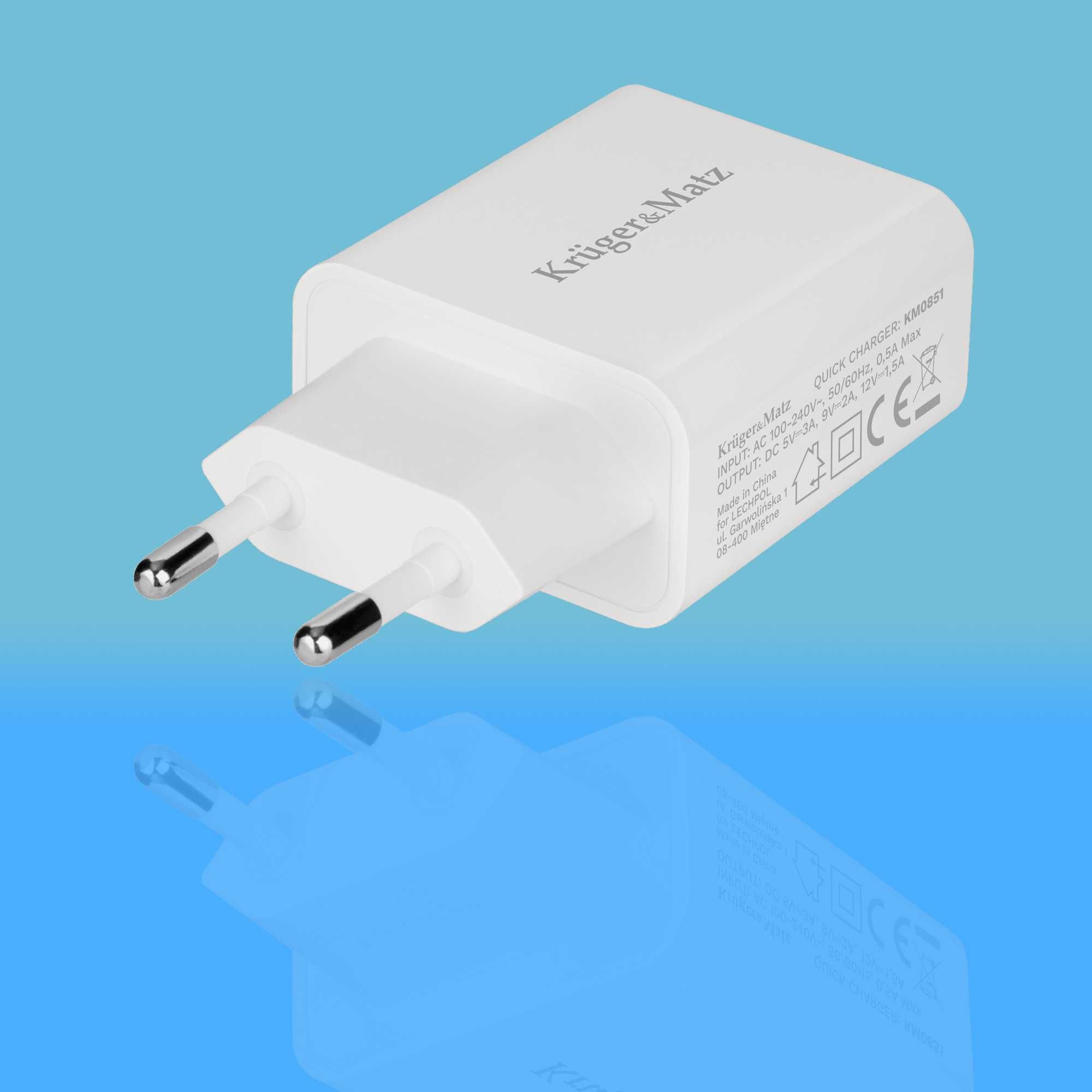 Ładowarka sieciowa Kruger&Matz z funkcją Quick Charge