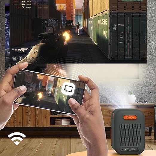 Inteligentny projektor WiFi & Bluetooth 1080P Czarny