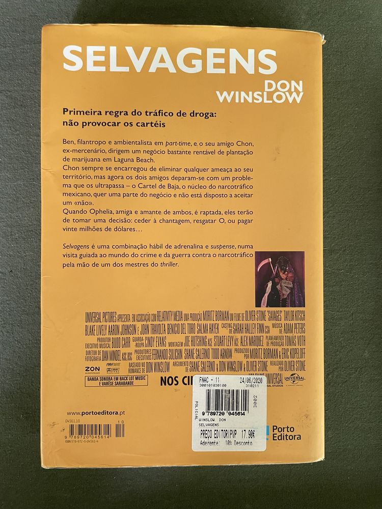 Livro Selvagens de Don Wislow