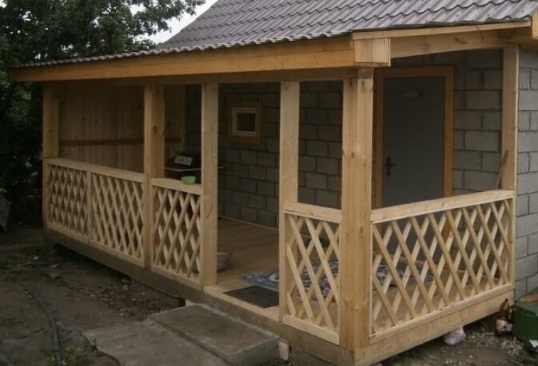 Balustrady weranda zadaszenie ganek drewniany