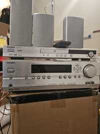 Onkyo TX-SR504E wzmacniacz+ DVD + głośniki  quadral