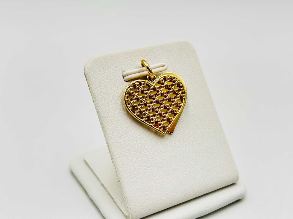 Złota zawieszka z dwoma sercami 3,20 g PR.585 14K