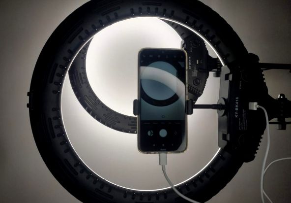 Профессиональная кольцевая лед лампа 45 см Комплектация - Премиум