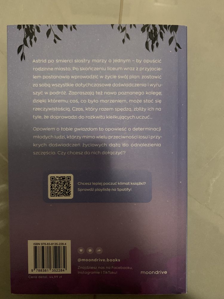 Książka „Opowiem o tobie gwiazdom” Edyta Prusinowska
