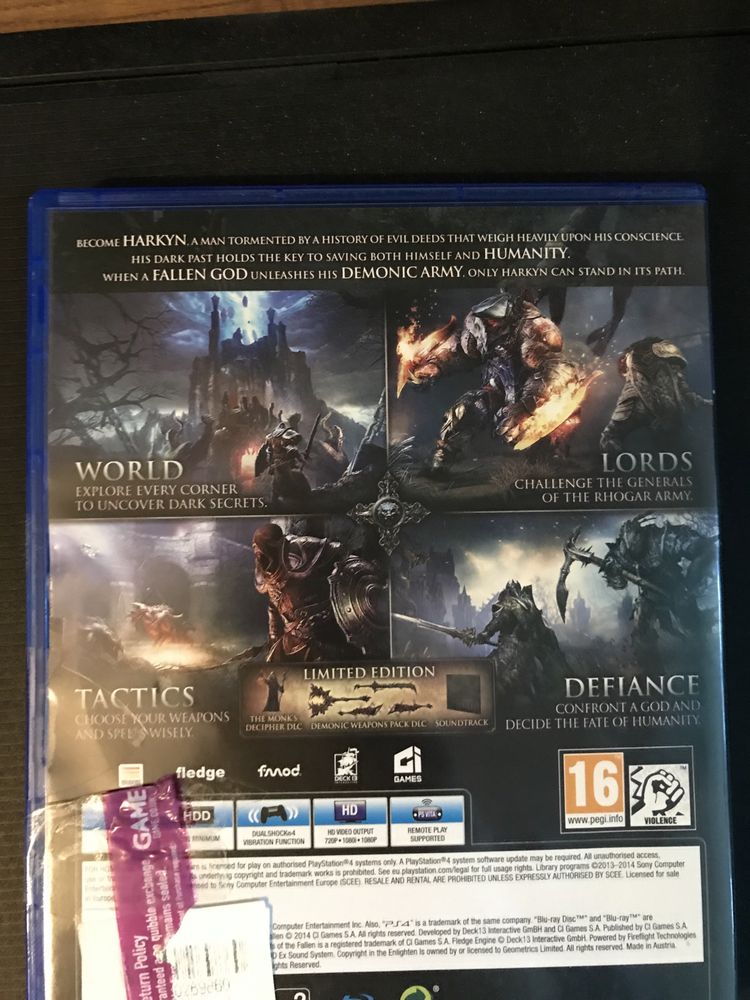 Lords of Fallen ps4