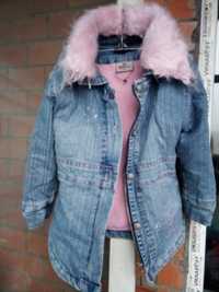 Джинсова парка куртка джинсовка тепле пальто весняне термокуртка