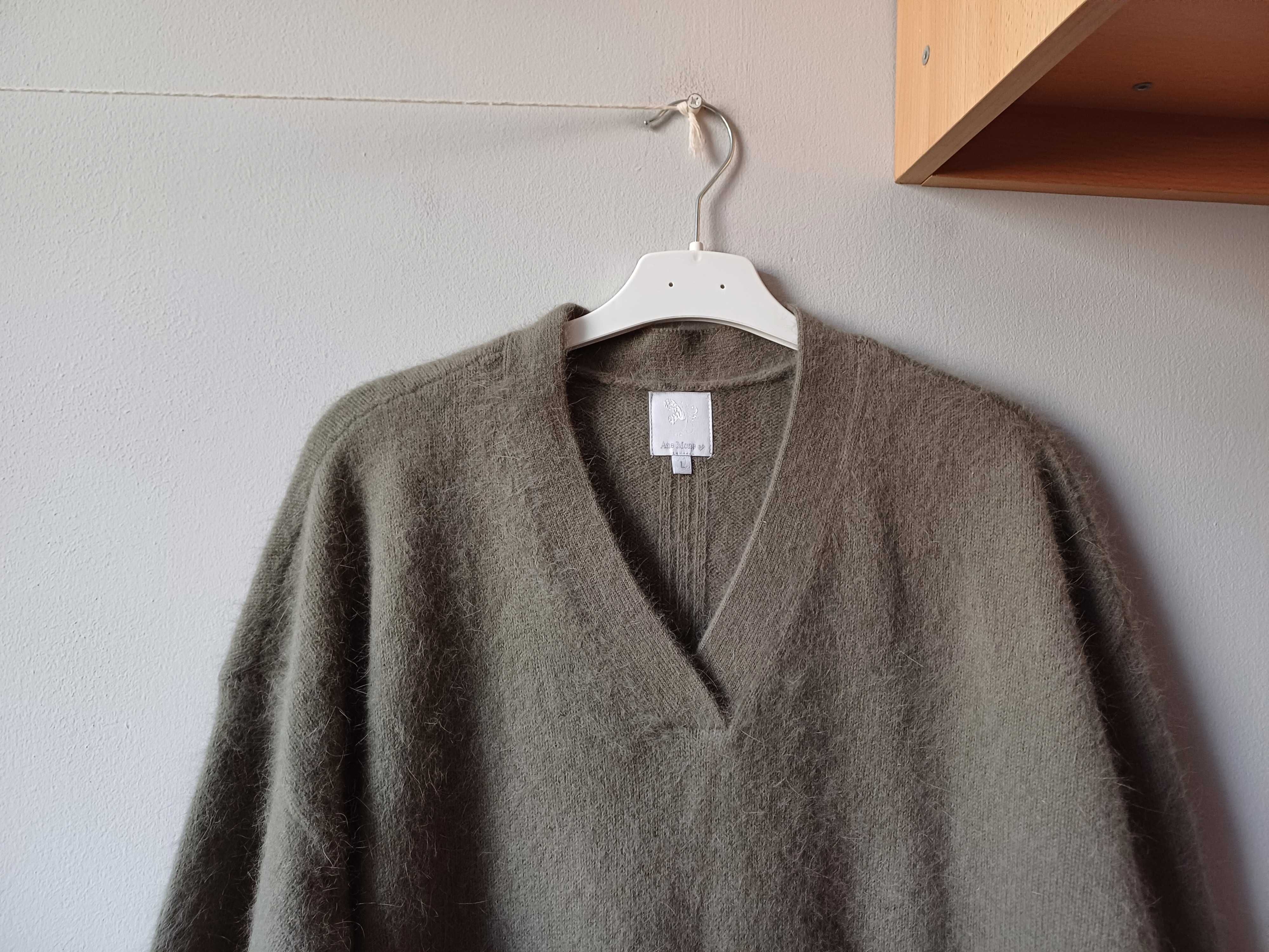 Ane Mone dzianinowy sweter angora rozmiar L