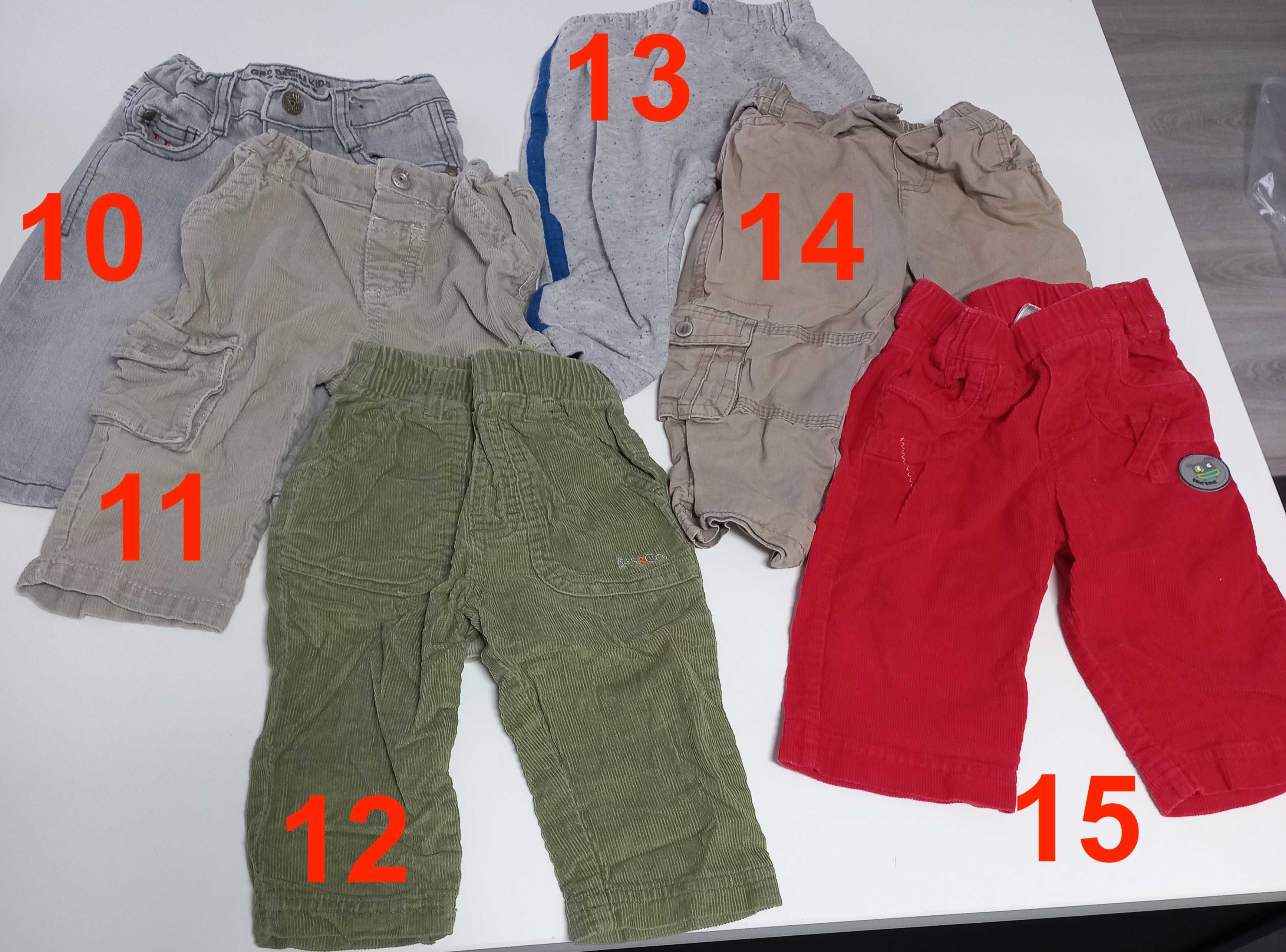 Roupa de bebé - Camisolas, calças, calções,.. (pack 5) (6 e 9 meses)