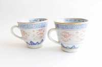 Chińska porcelana filiżanki dwie sztuki porcelanowe
