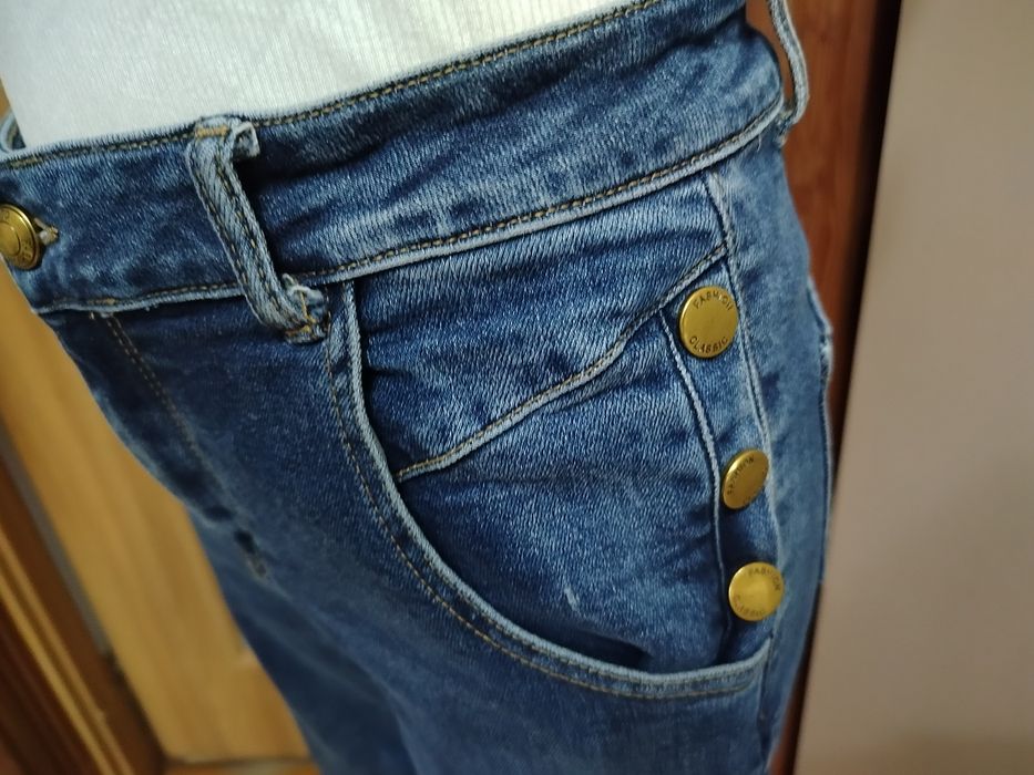Spodnie ciemny jeans Msara rozm M