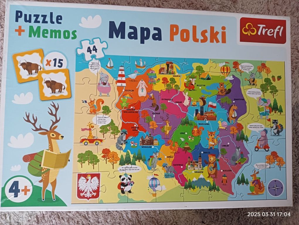 Puzzle mapa polski 4+