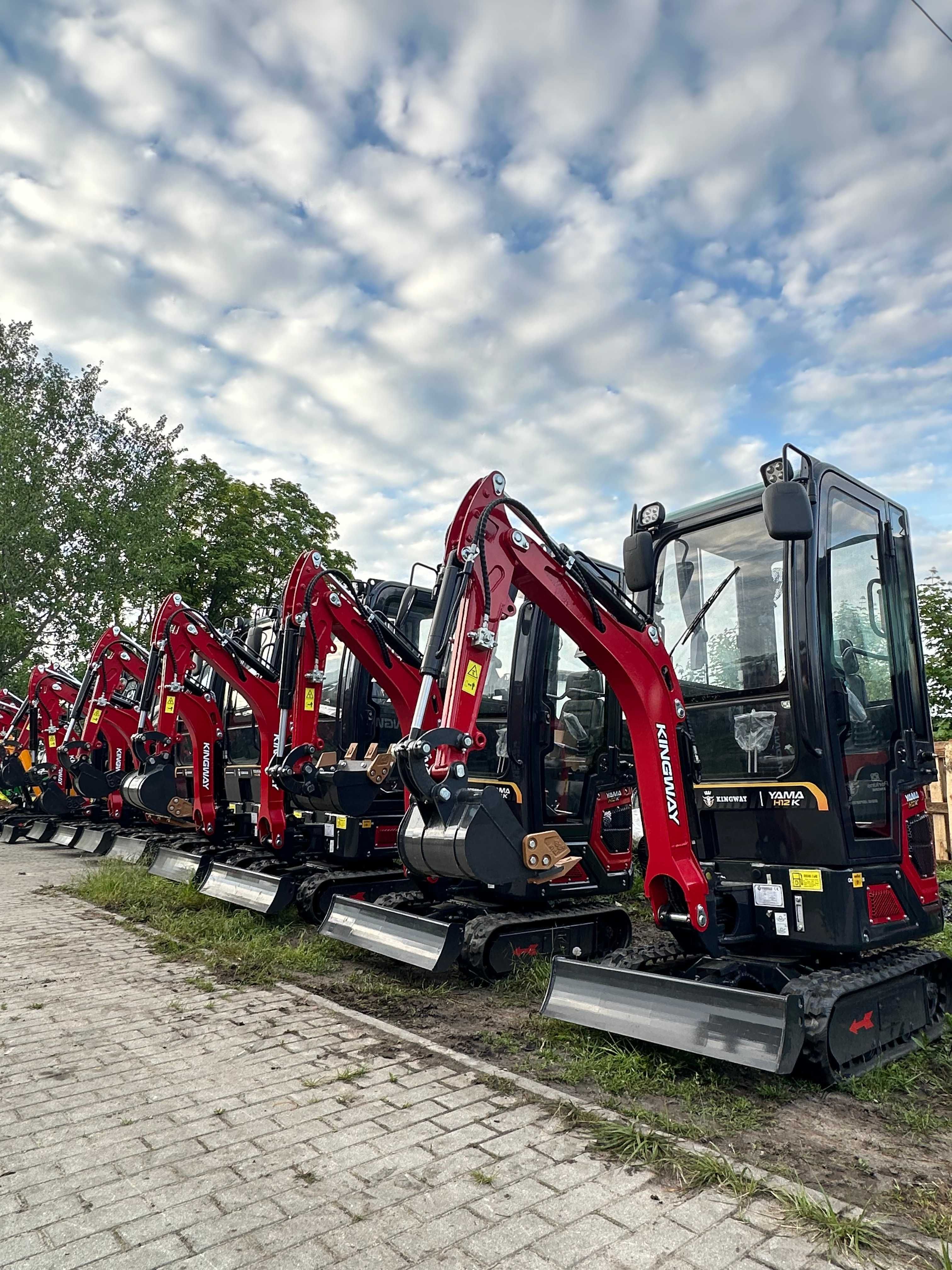 NOWA Minikoparka Kingway Yama R10K JOISTICKI Ramię SKR 3 ŁYŻKI 1200kg
