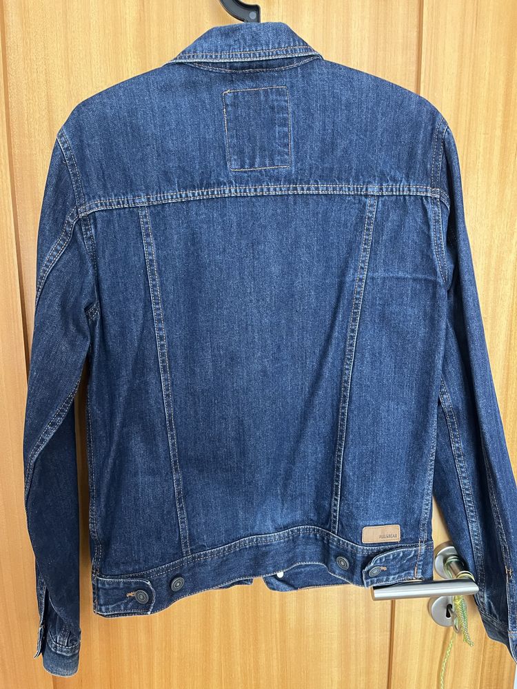 Blusao de ganga Pull&Bear, azul escuro