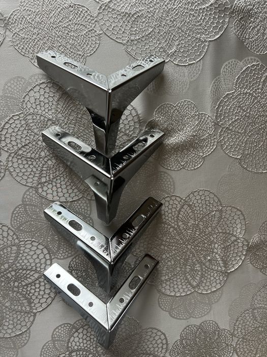 Nogi meblowe srebne chrom 10 cm