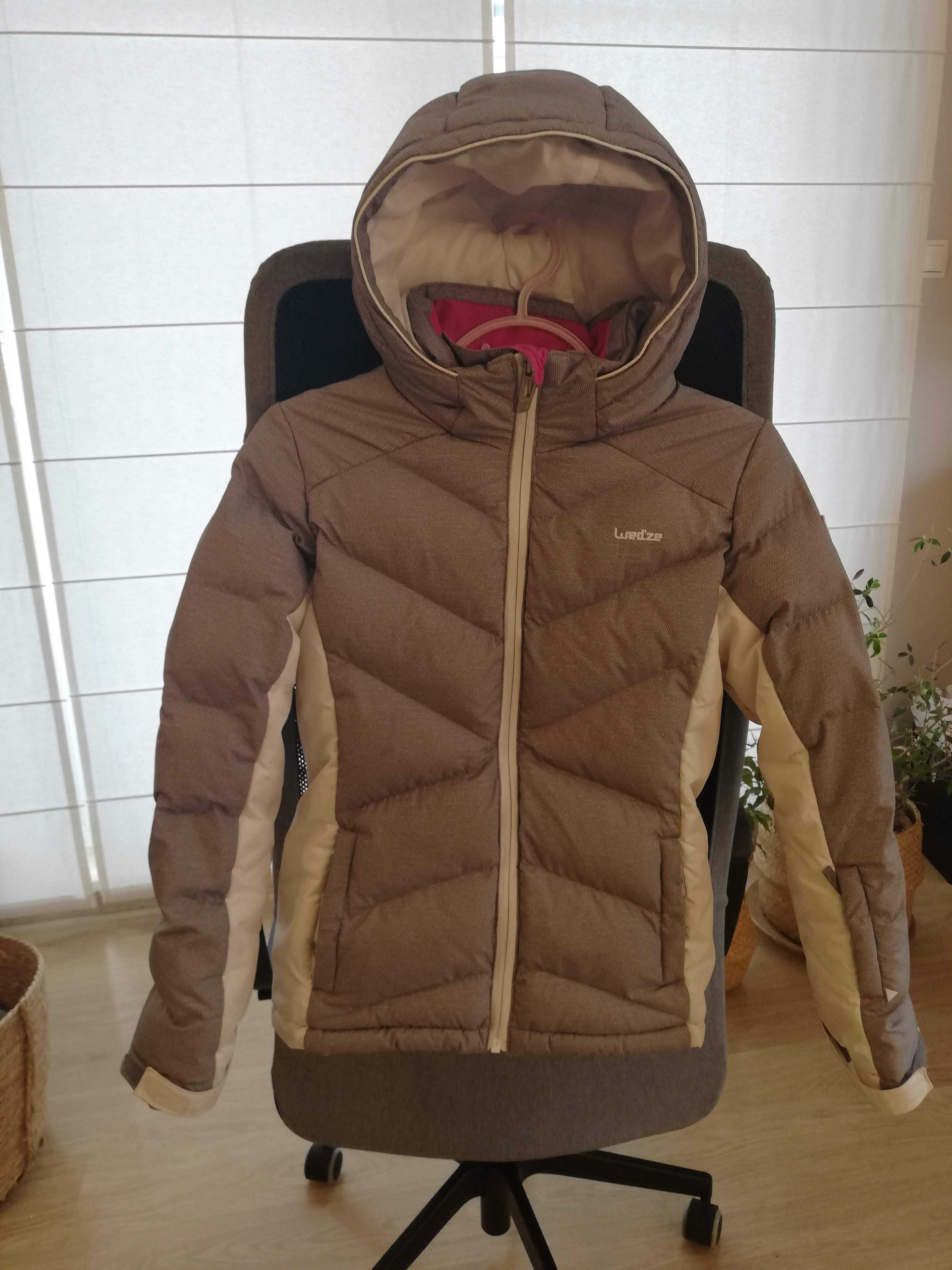 Kurtka zimowa Decathlon Wedze 500 Warm Girl Grey 10 lat szaro-biała