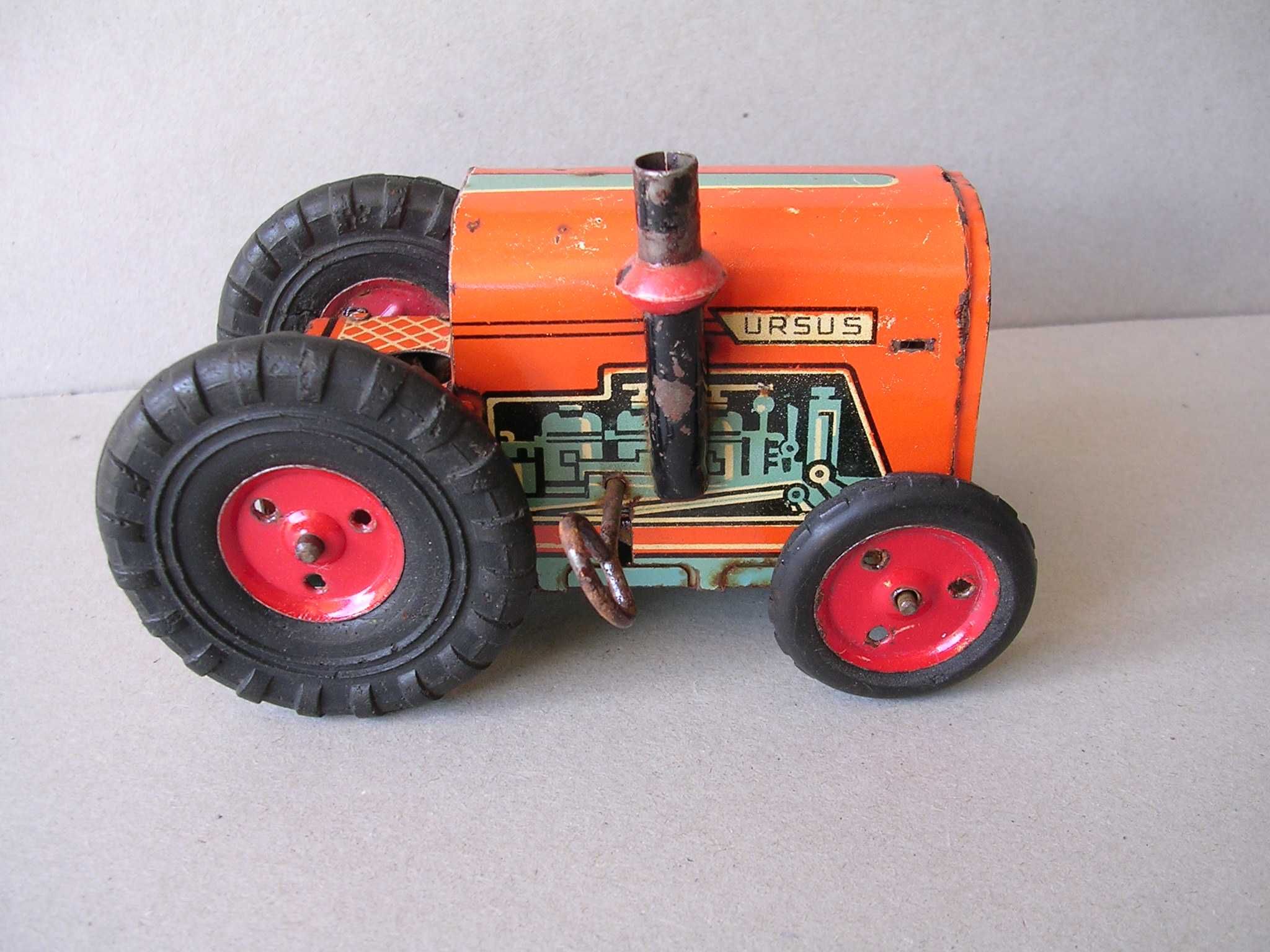 Stara blaszana zabawka z prl u traktorek Częstochowa stare zabawki