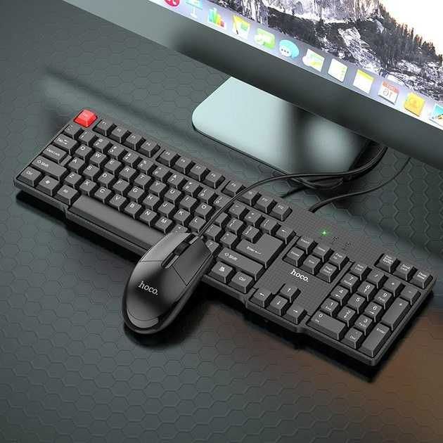 Клавіатура провідна HOCO GM16 USB + Миша провідна Black