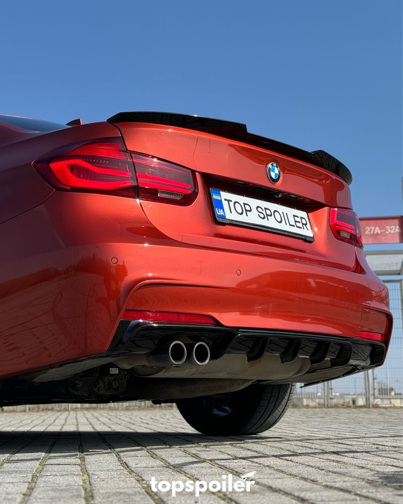 Спойлер накладка лип сабля БМВ BMW 3 F30 Ф30 2012-2018 стиль M4