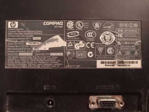 Monitor HP Compaq 1501 P4825