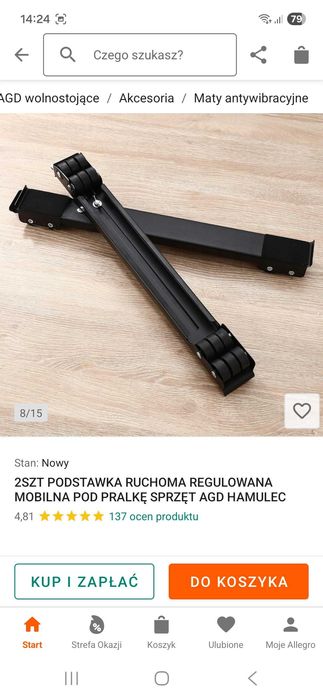 Sprzedam rolki pod pralkę,lodówkę sprzęt AGD