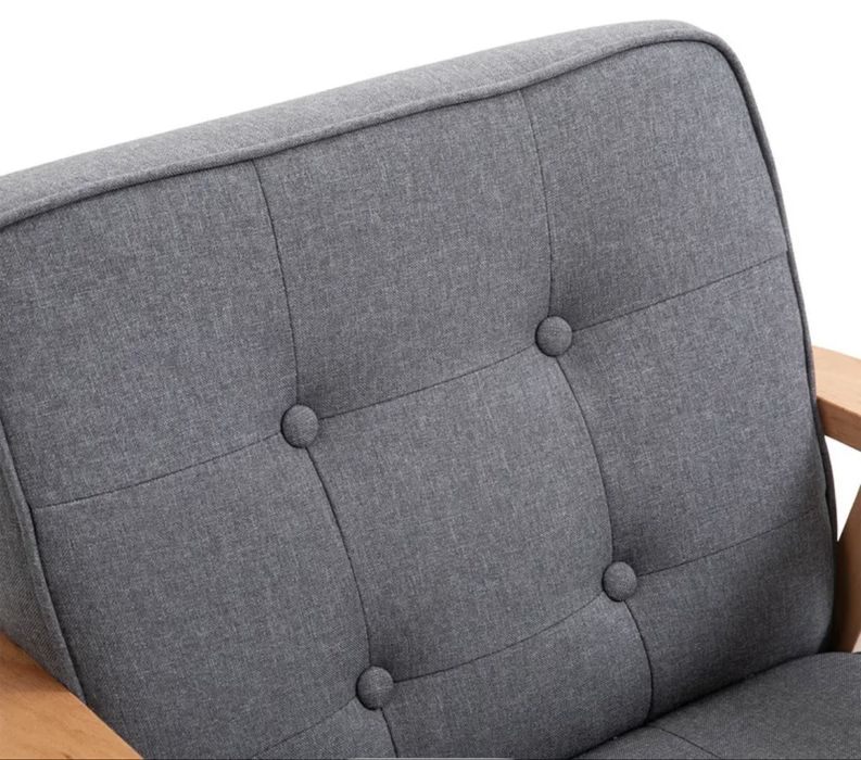 Fotel w stylu PRL szary