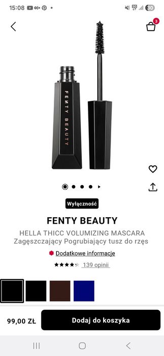 Tusz fenty beauty hella thicc czarny