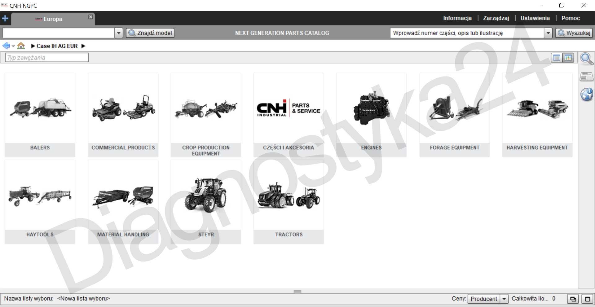 CASE NEW HOLLAND Katalog Części Parts EPC 2022 Maszyny Rolnicze