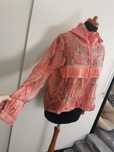 Piękna cieniutka bluza damska z kapturem handmade S/M oversize  bawełn