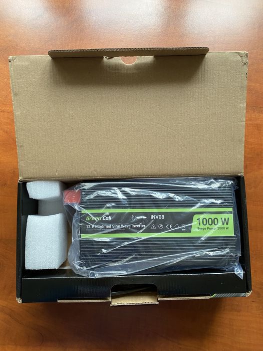 Інвертор Green Cell INV08 1000W (max 2000W) 12-220V в наявності