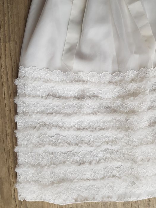 Sukieneczka biała Chrzest Święty 6-12 miesięcy