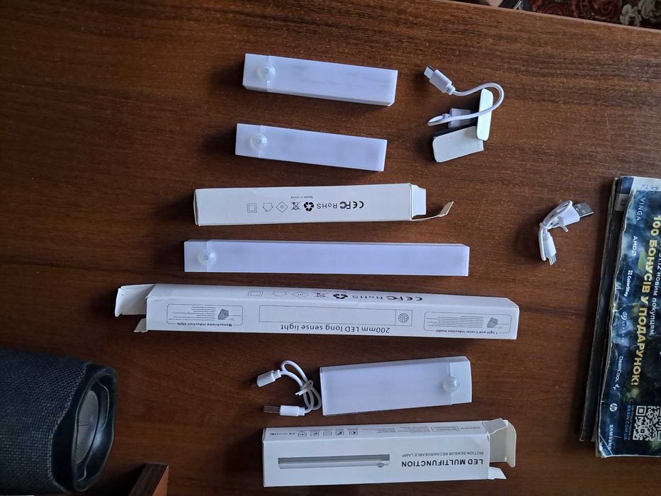 Перезаряжаемые LED-светильники с датчиком движения.