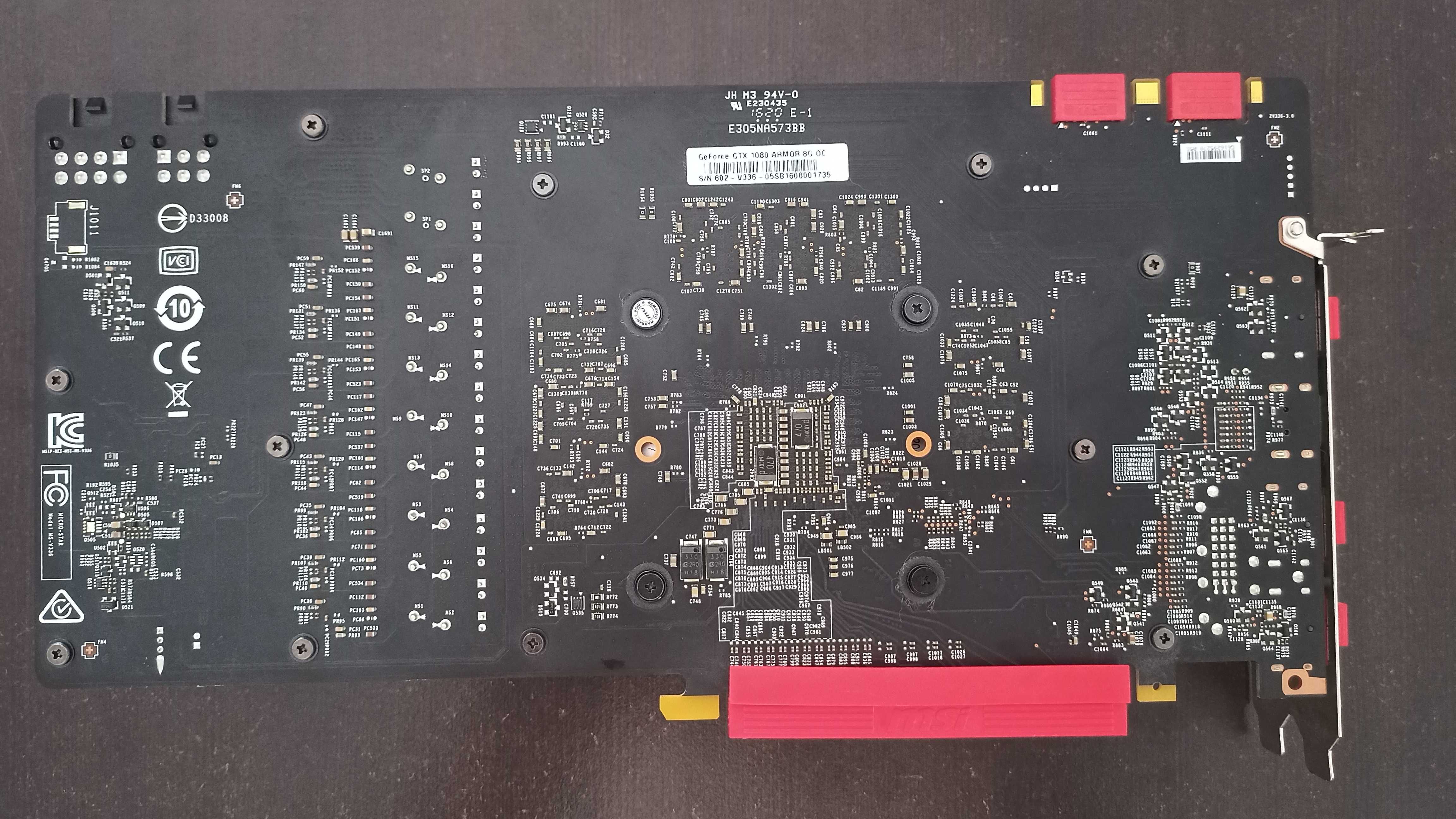 Placa gráfica MSI GeForce GTX 1080 8GB Armor OC