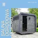 Kwadratowa sauna ogrodowa, 200cm Quadro Premium dobierz piec i dodatki