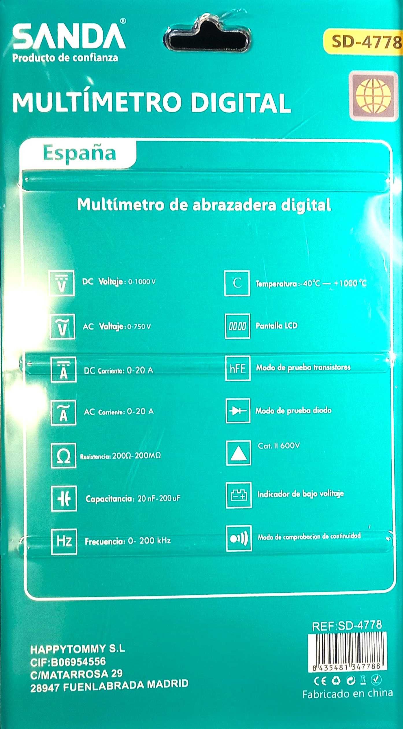 Multímetro digital DT-9205A