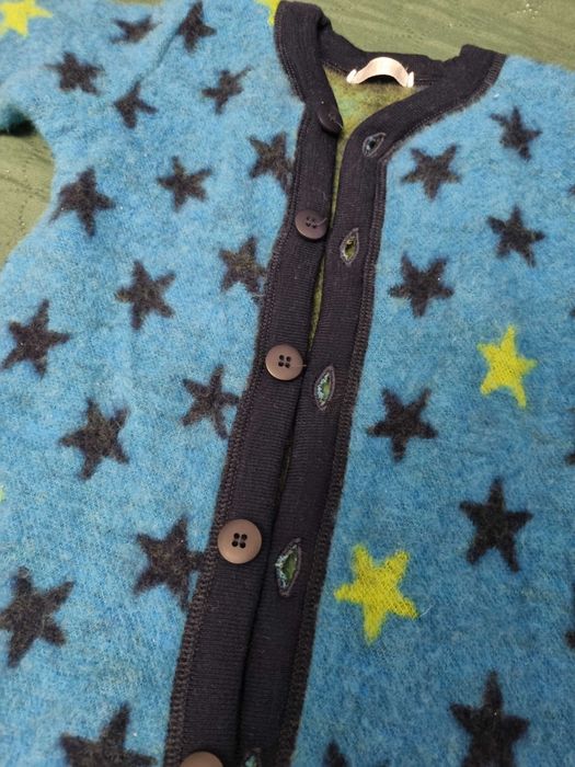 Kombinezon pajac wełniany merino 70 cm