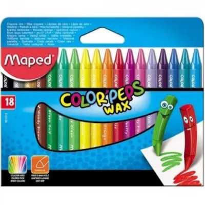 Kredki Colorpeps świecowe 18 kolorów MAPED