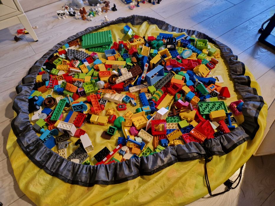 Lego DUPLO, duży zestaw, kolejka, pojazdy, ludziki, zwierzęta