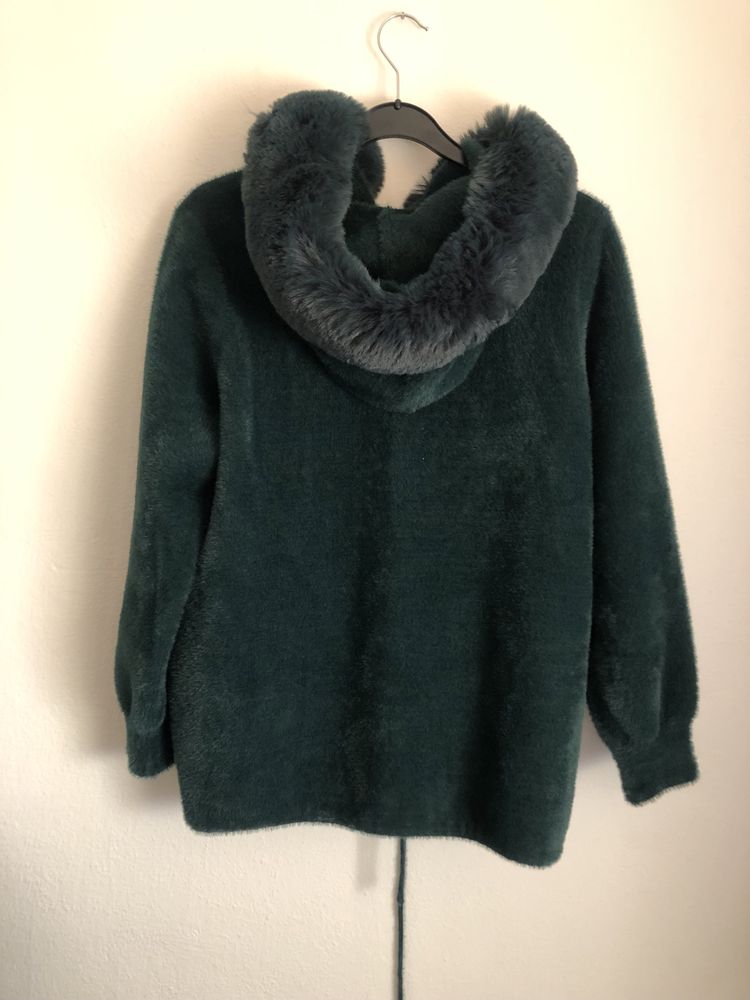 Kurtka bomberka alpaka z futerkiem kaptur XL/2XL-kolory