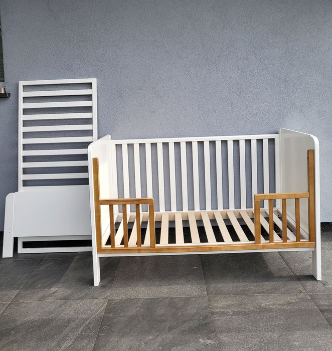 Łóżeczko dziecięce drewniane troll mika 140x70