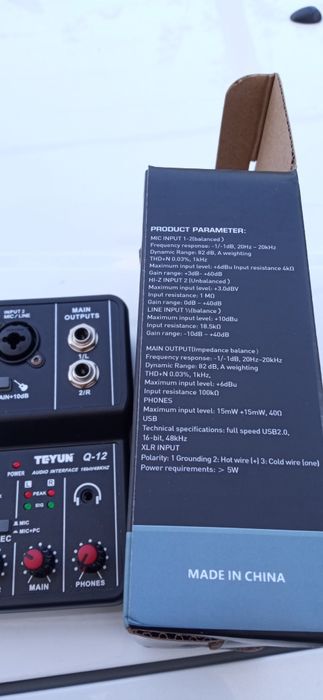 Messa de mistura de som Teyun Q-12